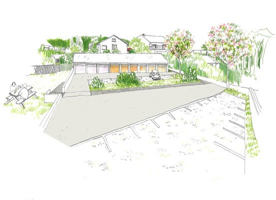 Omnibus | Place de l&#039;église à Jussy